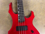 Glarry Burning Fire Glossy Red Electric Bass Guitar W/ Sojill Guitar Case