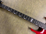 Glarry Burning Fire Glossy Red Electric Bass Guitar W/ Sojill Guitar Case