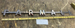 Vtg Farmall Internationa Farm tractor Hood Side Cover Emblem Badge Stainless 25"
