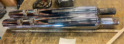 OEM Slash Down mufflers Harley Touring FLH Glide 95-16 Screamin Eagle Road king