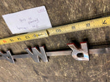 Vtg Farmall Internationa Farm tractor Hood Side Cover Emblem Badge Stainless 25"