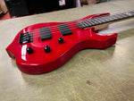 Glarry Burning Fire Glossy Red Electric Bass Guitar W/ Sojill Guitar Case