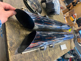 OEM Slash Down mufflers Harley Touring FLH Glide 95-16 Screamin Eagle Road king
