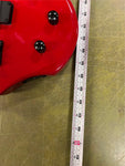 Glarry Burning Fire Glossy Red Electric Bass Guitar W/ Sojill Guitar Case