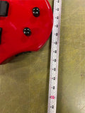 Glarry Burning Fire Glossy Red Electric Bass Guitar W/ Sojill Guitar Case