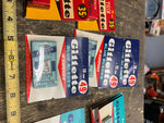 Vtg Gillette Razor Blades Shaving NOS Orig Advertising Display Card Blue 10pk!
