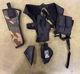 Vintage Made In USA Lot Of 4 Nylon Leather Shoulder & Standard Shooting Holsters
