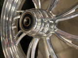 Pair Custom Mag Wheels Manhatten Tires 3x16 3x18 Harley Touring Softail Chopper