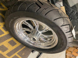 Pair Custom Mag Wheels Manhatten Tires 3x16 3x18 Harley Touring Softail Chopper