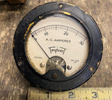 Vtg Triplet Gauge AC Amperes 30 Amp 332 Meter USA Bluffton Oh