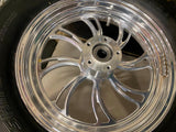 Pair Custom Mag Wheels Manhatten Tires 3x16 3x18 Harley Touring Softail Chopper
