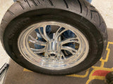 Pair Custom Mag Wheels Manhatten Tires 3x16 3x18 Harley Touring Softail Chopper