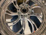 Pair Custom Mag Wheels Manhatten Tires 3x16 3x18 Harley Touring Softail Chopper