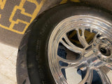 Pair Custom Mag Wheels Manhatten Tires 3x16 3x18 Harley Touring Softail Chopper