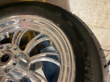 Pair Custom Mag Wheels Manhatten Tires 3x16 3x18 Harley Touring Softail Chopper