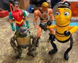 Vtg He man Figure Toy Barry Benson mcdonalds Batman robin ninja mutant Turtle lo