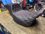 Step up Seat Harley Touring 2008^ Street Glide Ultra Classic Bagger Red Diamond