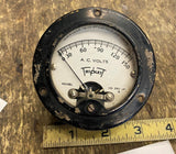 VINTAGE TRIPLET 0-150 A.C. VOLTS 3 1/2" PANEL METER MODEL 331-JP Guage amp