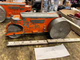 Vtg Hubley Diesel Road Steam Roller 50's Toy Heavy Equipment Tractor Orange 480