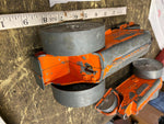Vtg Hubley Diesel Road Steam Roller 50's Toy Heavy Equipment Tractor Orange 480