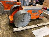 Vtg Hubley Diesel Road Steam Roller 50's Toy Heavy Equipment Tractor Orange 480