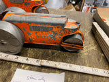 Vtg Hubley Diesel Road Steam Roller 50's Toy Heavy Equipment Tractor Orange 480