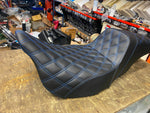 Step up Seat Harley Touring 2008^ Street Glide Ultra Classic Bagger Blue Diamond