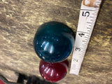 Vtg Glass Lens Green red Boat Marine lights Airplane Navigation 1 3/4 Maritime
