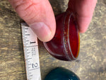 Vtg Glass Lens Green red Boat Marine lights Airplane Navigation 1 3/4 Maritime
