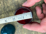Vtg Glass Lens Green red Boat Marine lights Airplane Navigation 1 3/4 Maritime