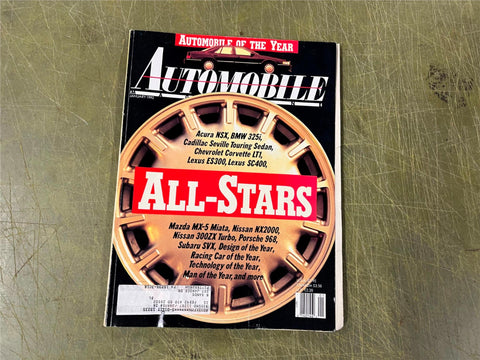 Vtg January 1992 Automobile Nissan 300ZX Turbo, BMW 325 Magazine