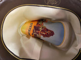 Vtg Stetson 5X XXXXX beaver Western Cowboy hat Bone White Small Feather
