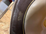 Vtg Stetson 5X XXXXX beaver Western Cowboy hat Bone White Small Feather