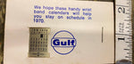 Vtg 1970 Gul Oil Gas Co Advertising Watch Band Calendar Inserts Set Display coll