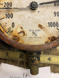 Vintage Industrial Pressure Gauge 6" Ashcroft 1000 Lb USA Parts