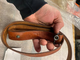 Vtg Leather Sling Strap Rifle Hunting Embossed Bear Dear M1 garand Sks?