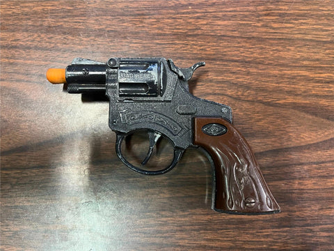 Vintage 1960s Made In USA Halco Detective Model Dark Finish Cap Shooting Toy