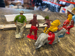 Vtg figures Cowboys Indians Horse England Toys 50's Lot Cast!