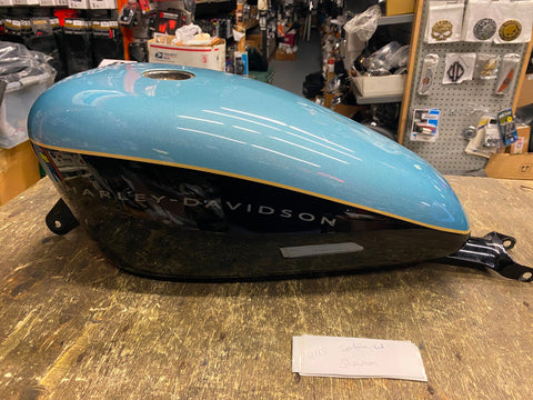 Blue Suede Pearl Black Gas Sportster Tank 2007^ 883 1200 Harley nice!