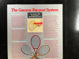 Vintage 1980s The Gamma Racquet System Tenex Tennis Advertising Sign