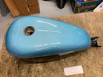 Blue Suede Pearl Black Gas Sportster Tank 2007^ 883 1200 Harley nice!