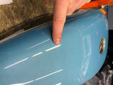 Blue Suede Pearl Black Gas Sportster Tank 2007^ 883 1200 Harley nice!