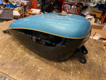Blue Suede Pearl Black Gas Sportster Tank 2007^ 883 1200 Harley nice!