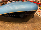 Blue Suede Pearl Black Gas Sportster Tank 2007^ 883 1200 Harley nice!