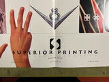 Vintage 1980s Made In USA Superior Printing V-8 Drink Advertising Poster