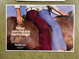 Vintage 1980s Made In USA Falmer Jeans Lot Of 2 Advertising Poster Signs
