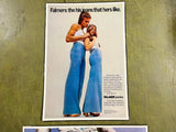 Vintage 1980s Made In USA Falmer Jeans Lot Of 2 Advertising Poster Signs