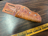 Vintage 1960s Made In USA Hubley Rodeo Cap Shooting Toy W/ Holster Amber Grips