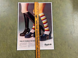 Vintage 1980s Made In USA Maxella 50 Stoneys Shoes Advertising Poster Sign