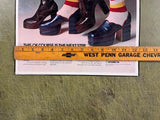 Vintage 1980s Made In USA Maxella 50 Stoneys Shoes Advertising Poster Sign